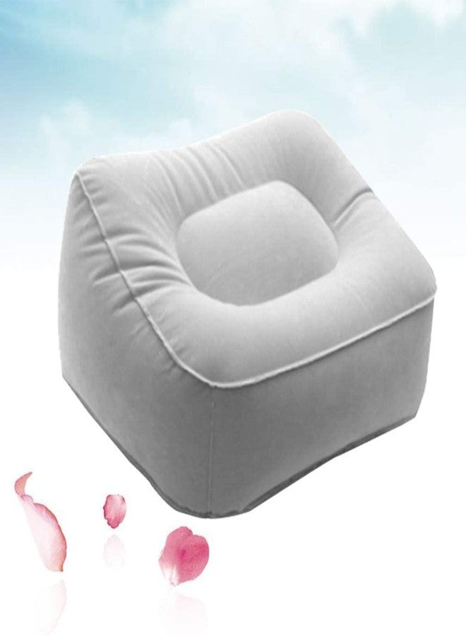 PROXIN Inflatable Travel Foot Rest Pillow Soft Flocking Pillow Inflatable Travel Footrest Pad Footrest Recliner Relax Cushion for Office Car Camping Airplane - Image 5